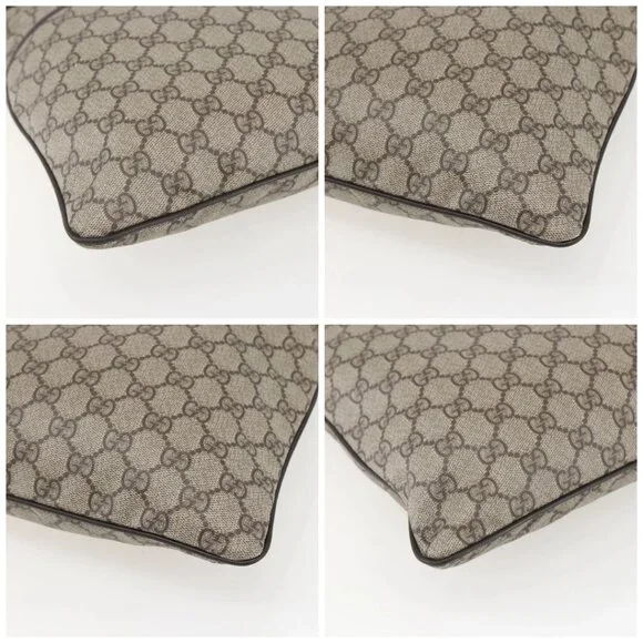 GUCCI GG Supreme Shoulder Bag PVC Beige Silver Auth 151520 - Picture 14 of 16